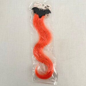 Scunci Hey Boo Salon Clip Halloween Hair Extension 9 Inches Orange Bat Design